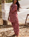 Samiya Pink Kurta with Harem Pant - Set of 2