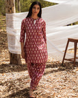 Samiya Pink Kurta with Harem Pant - Set of 2