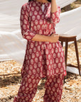 Samiya Pink Kurta with Harem Pant - Set of 2