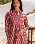 Samiya Pink Kurta with Harem Pant - Set of 2