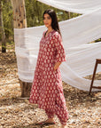 Maira Block Print A Line Kurta with Harem Pant