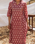Maira Block Print A Line Kurta with Harem Pant