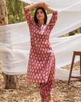 Samiya Asymmetric Elegance: Kurta with Harem Pant - Set of 2