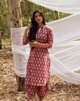 Samiya Asymmetric Elegance: Kurta with Harem Pant - Set of 2