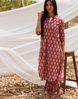 Samiya Asymmetric Elegance: Kurta with Harem Pant - Set of 2