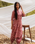 Samiya Asymmetric Elegance: Kurta with Harem Pant - Set of 2