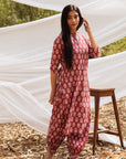 Samiya Asymmetric Elegance: Kurta with Harem Pant - Set of 2