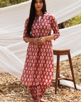 Samiya Asymmetric Elegance: Kurta with Harem Pant - Set of 2
