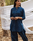 Samiya Indigo Kurta and Harem Pant