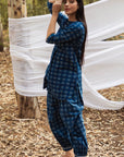 Samiya Indigo Kurta and Harem Pant