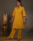 Rozana Yellow Kurta Pant - Set of 2