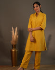 Rozana Yellow Kurta Pant - Set of 2