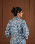 Rozana Printed Blue Kurta & Pant - Set of 2