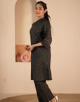 Rozana Bottle Green Kurta & Pant - Set of 2