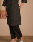Rozana Bottle Green Kurta & Pant - Set of 2