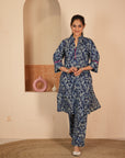 Rozana Indigo Kurta & Pant - Set of 2
