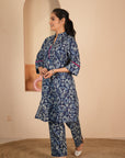 Rozana Indigo Kurta & Pant - Set of 2