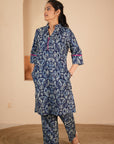 Rozana Indigo Kurta & Pant - Set of 2