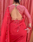 Nadira Chanderi Red & Gold Blouse