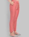 Boat Neck Peach Kurta & Pant-Set of 2