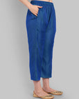 Ink Blue Shirt style Collar Kurta Pant Set