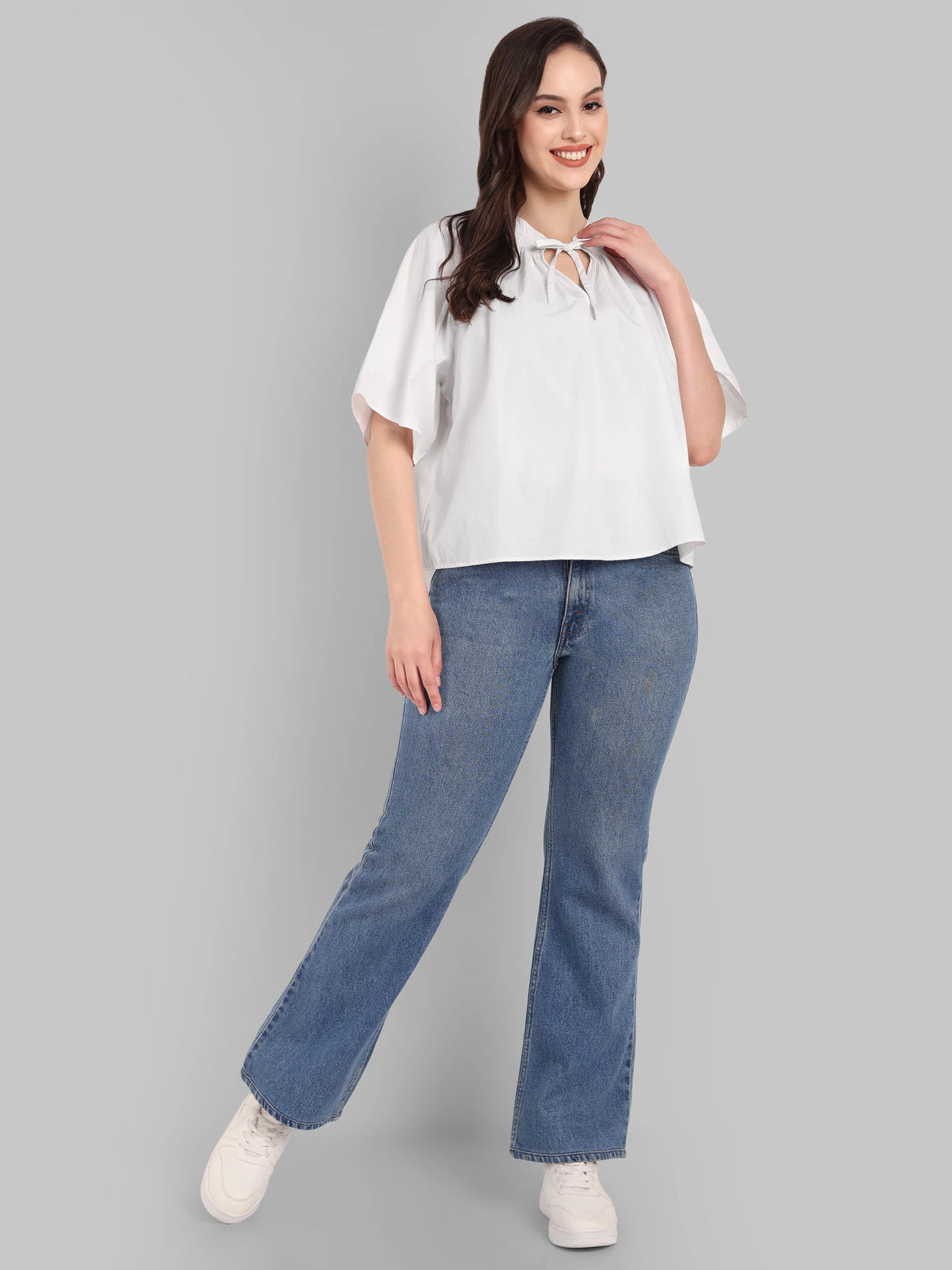 Nida smocking white Relaxed Fit Top