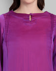 Vibrant Purple Kurta with Farshi Salwar and Dupatta Set