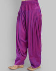 Vibrant Purple Kurta with Farshi Salwar and Dupatta Set