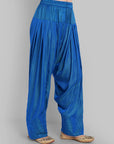 Radiant Blue Kurta with Farshi Salwar and Dupatta Set