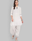 Samiya White kurta with harem pant Set of 2