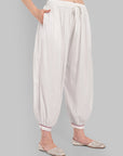 Samiya Pathani style White kurta with harem pant