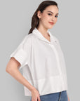 Classic White Boxy Cotton Shirt