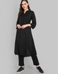 Midnight Charm Kurta with Smocked Back Set of 2