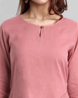 Pink Mul Cotton Haseena Dress - Mera Rang
