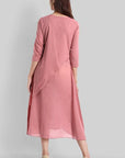Pink Mul Cotton Haseena Dress - Mera Rang
