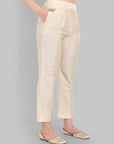 Suhana Ivory V-neck Kurta & Pant Set