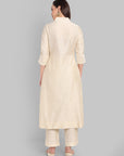 Suhana Ivory V-neck Kurta & Pant Set