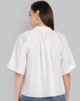 Nida smocking white Relaxed Fit Top