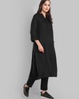 Midnight Charm Kurta with Smocked Back Set of 2