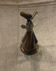 twirling sufi dancing dervish brass statue