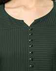Peach Puff Green Rayon Sonapani Kurta