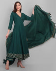 Green Angrakha Pant and Dupatta