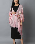 Baby Pink Bird Pashmina-Cashmere Stole