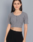 Black Gingham Blouse