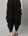 Women Black Cotton Dhoti Pants
