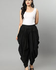 Black Cotton Dhoti Pants