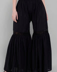 Black Cotton Hakoba Gharara Pants