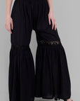 Black Cotton Hakoba Gharara Pants Online