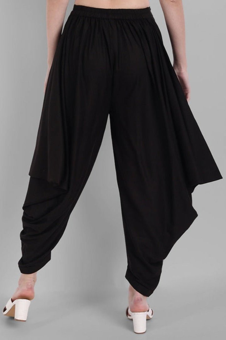 Women Black Dhoti Pant