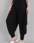 Ethnic Black Cotton Triangle Dhoti Pants